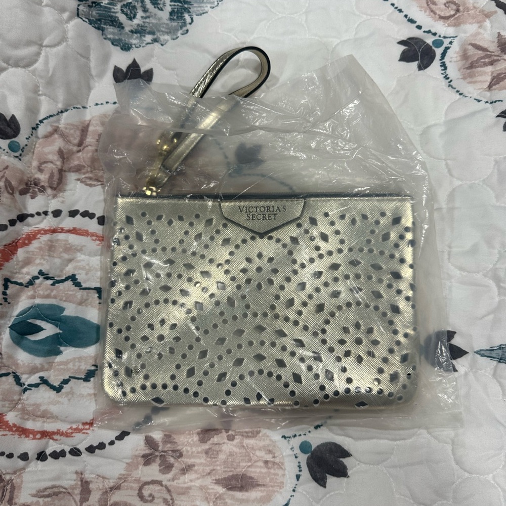 Victoria's Secret Metallic Gold Wristlet Clutch